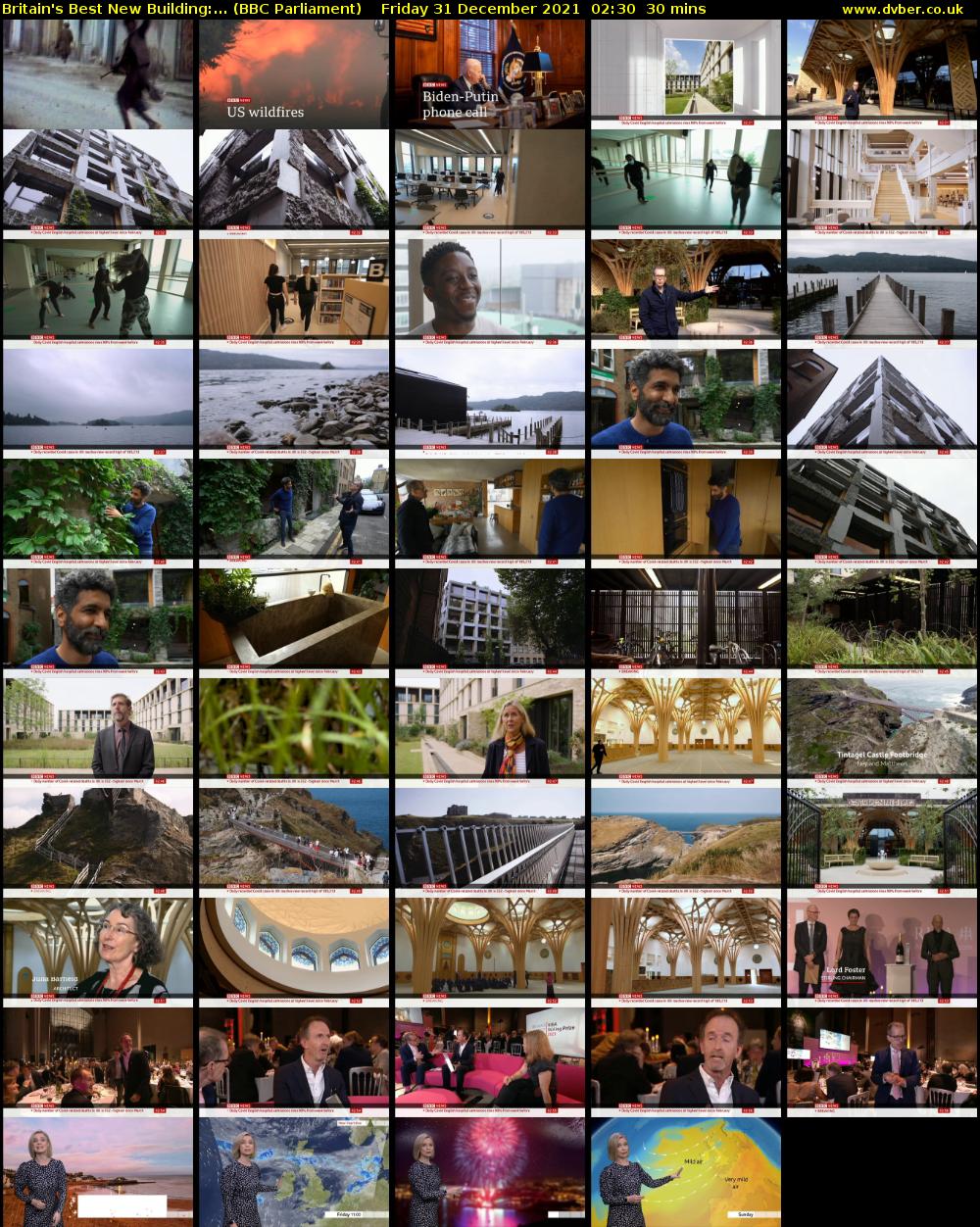 Britain's Best New Building:... (BBC Parliament) Friday 31 December 2021 02:30 - 03:00