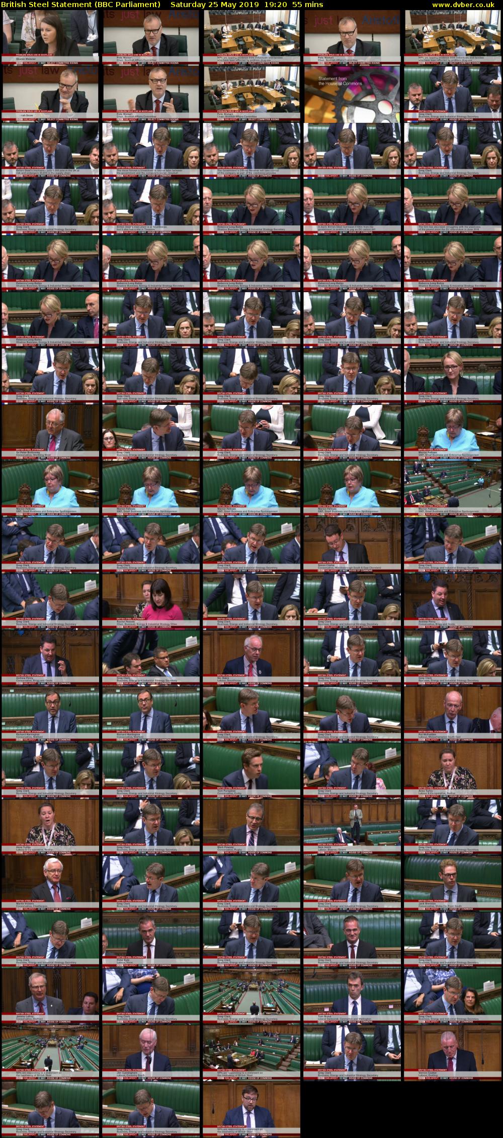 British Steel Statement (BBC Parliament) Saturday 25 May 2019 19:20 - 20:15