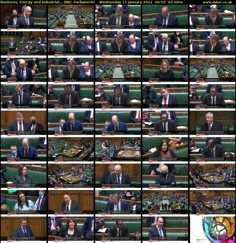 Business, Energy and Industrial... (BBC Parliament) Wednesday 12 January 2022 06:55 - 07:55