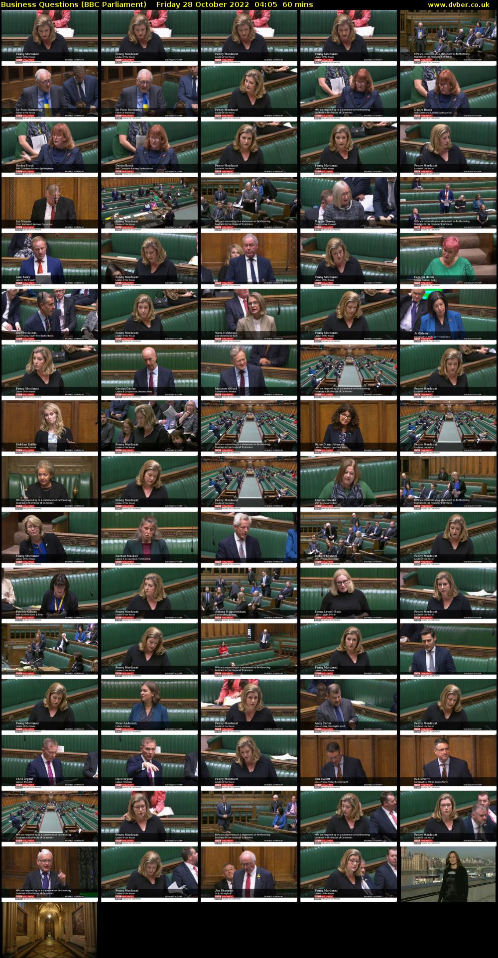 Business Questions (BBC Parliament) Friday 28 October 2022 04:05 - 05:05