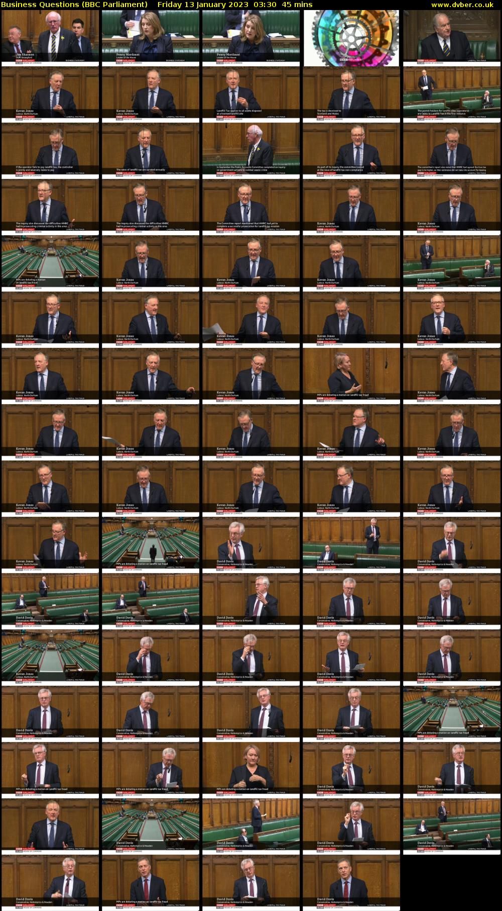 Business Questions (BBC Parliament) Friday 13 January 2023 03:30 - 04:15