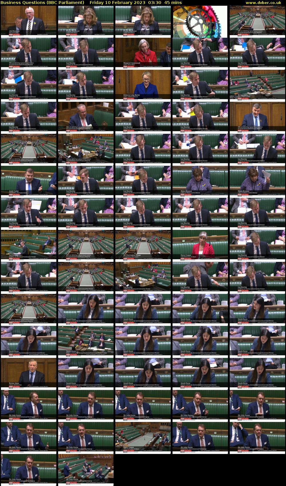 Business Questions (BBC Parliament) Friday 10 February 2023 03:30 - 04:15
