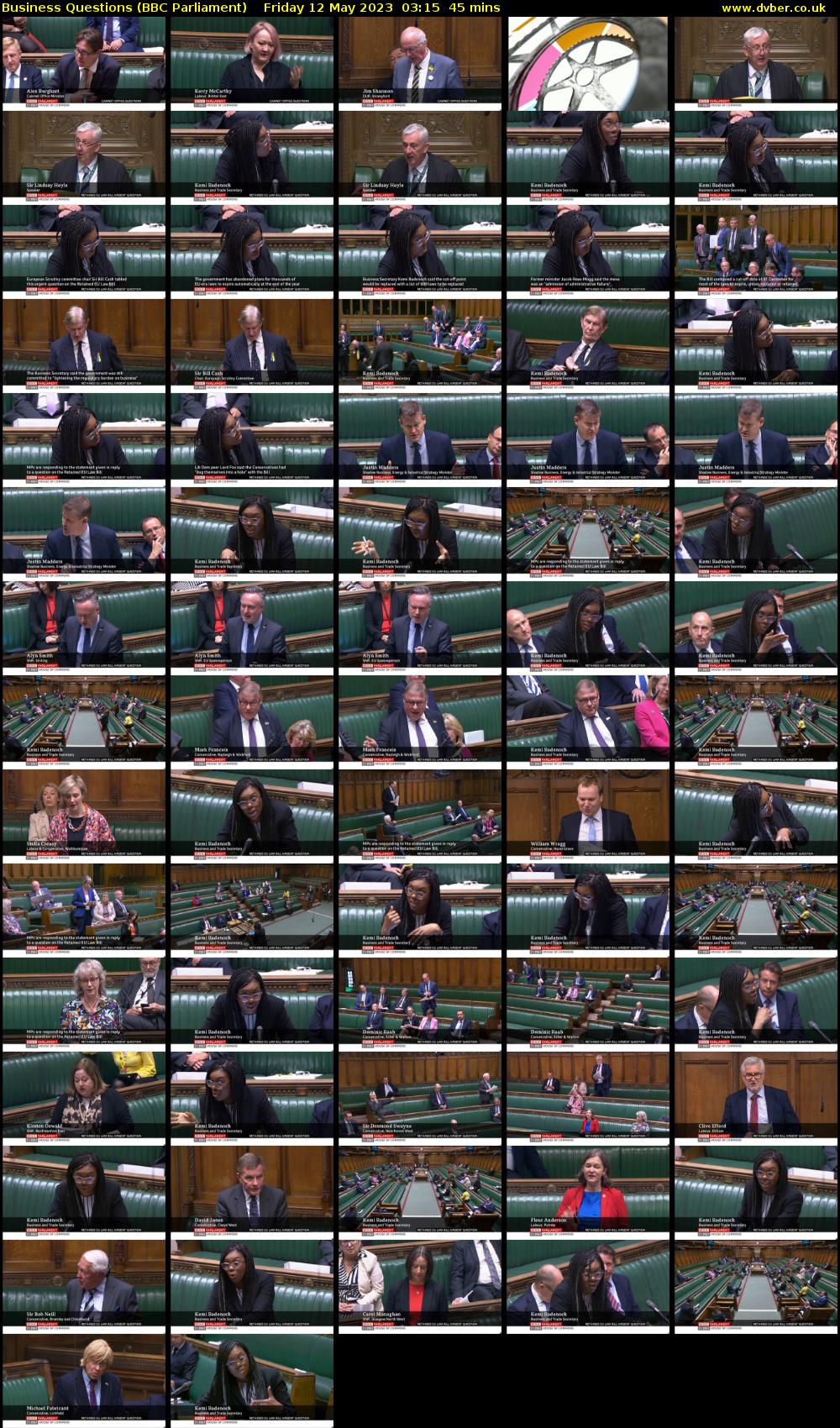 Business Questions (BBC Parliament) Friday 12 May 2023 03:15 - 04:00