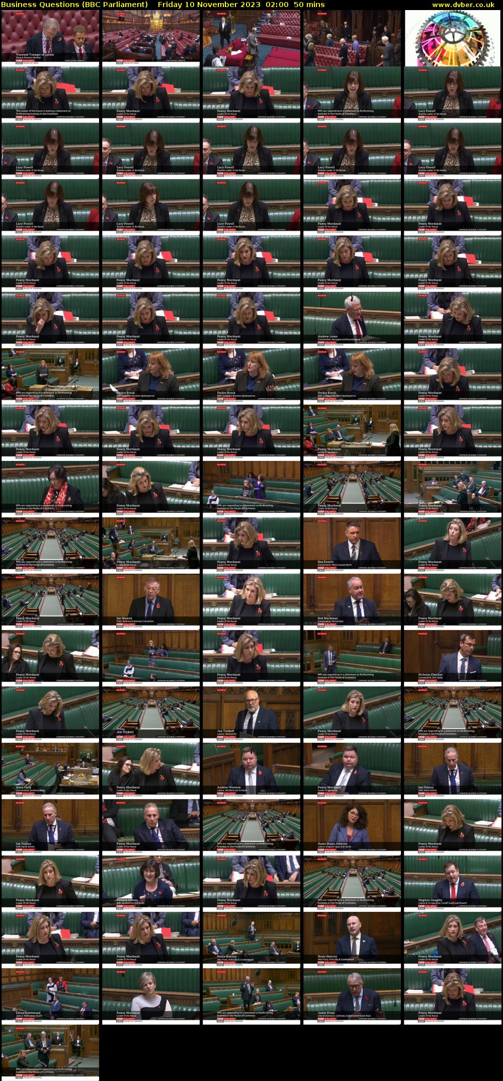 Business Questions (BBC Parliament) Friday 10 November 2023 02:00 - 02:50