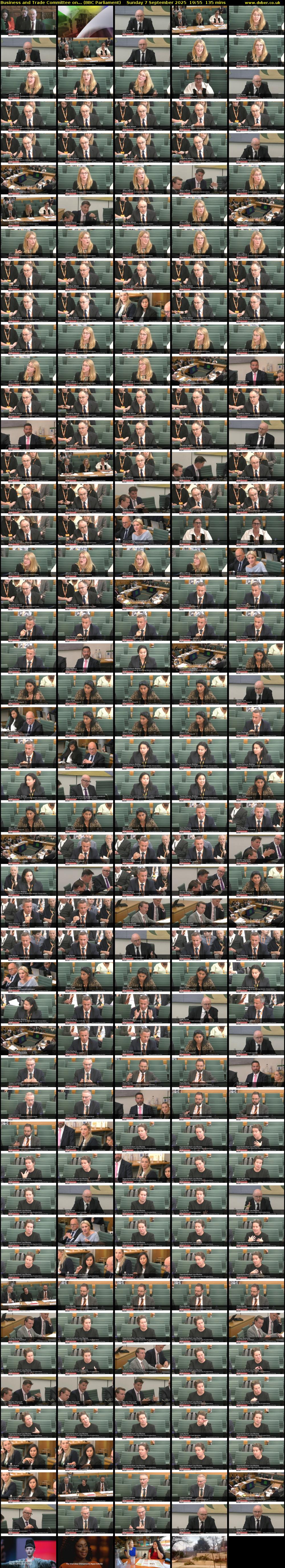Business and Trade Committee on... (BBC Parliament) Sunday 7 September 2025 19:55 - 22:10