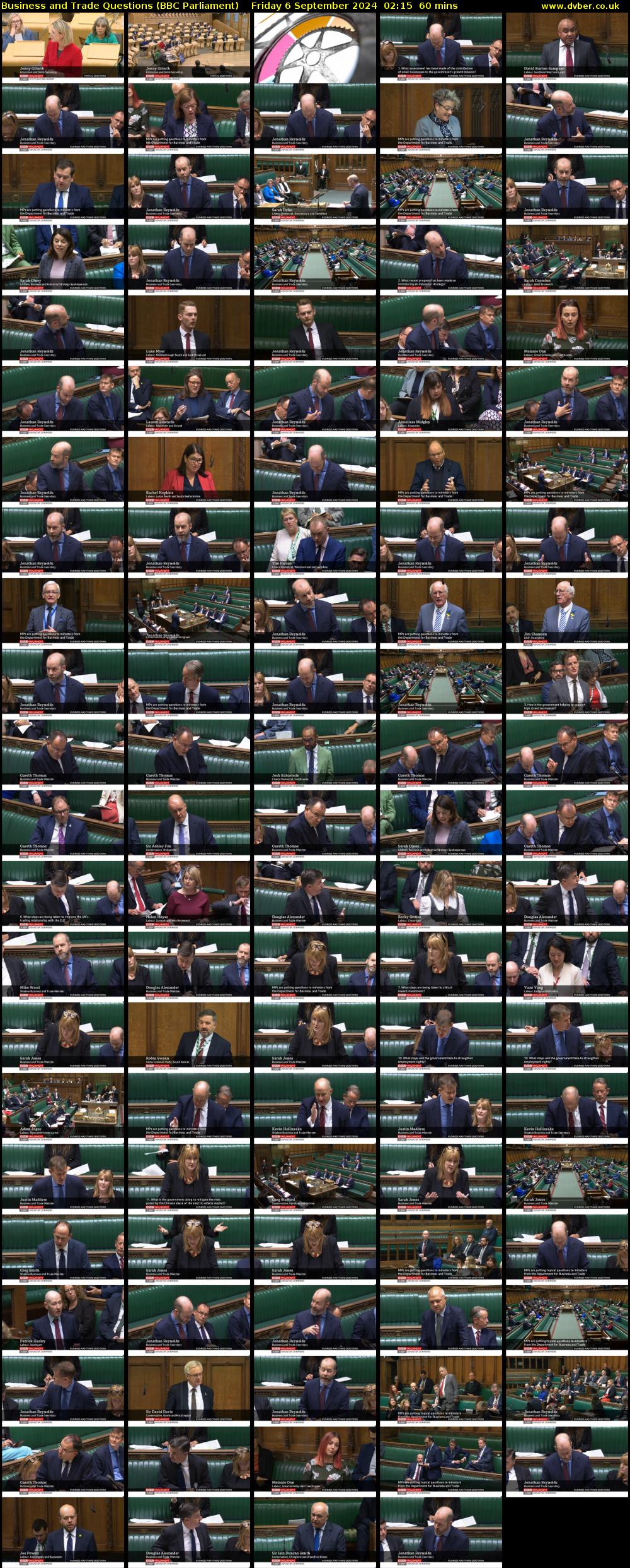 Business and Trade Questions (BBC Parliament) Friday 6 September 2024 02:15 - 03:15