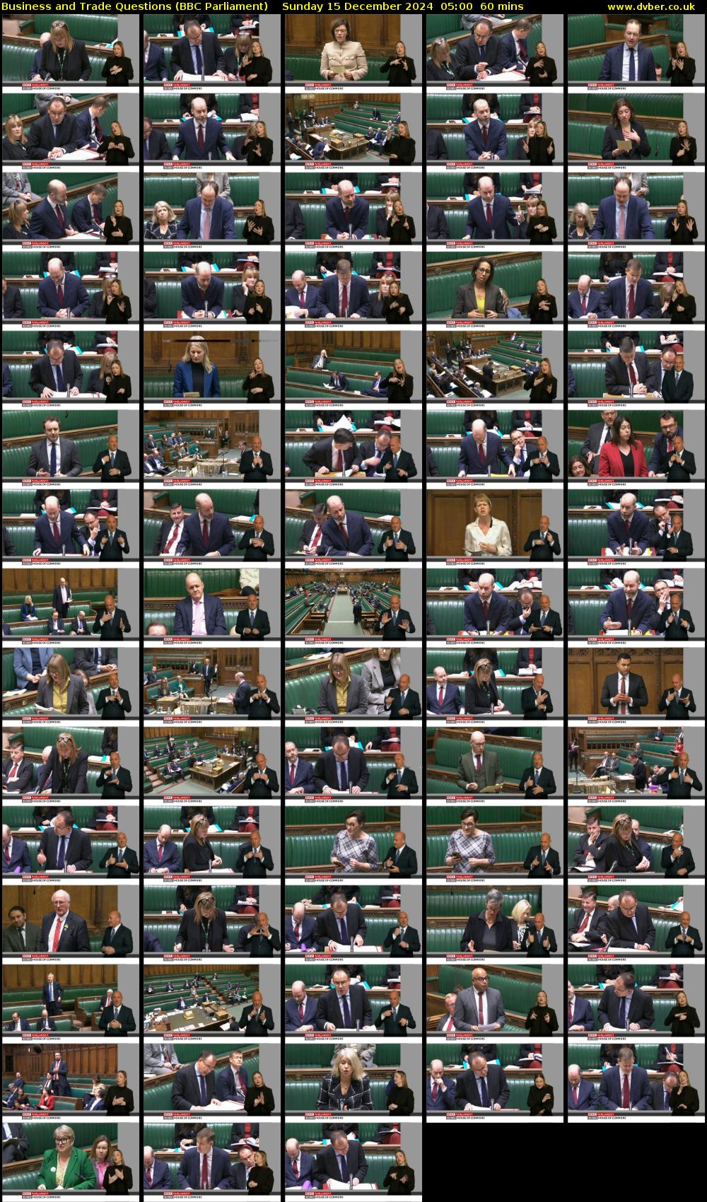 Business and Trade Questions (BBC Parliament) Sunday 15 December 2024 05:00 - 06:00