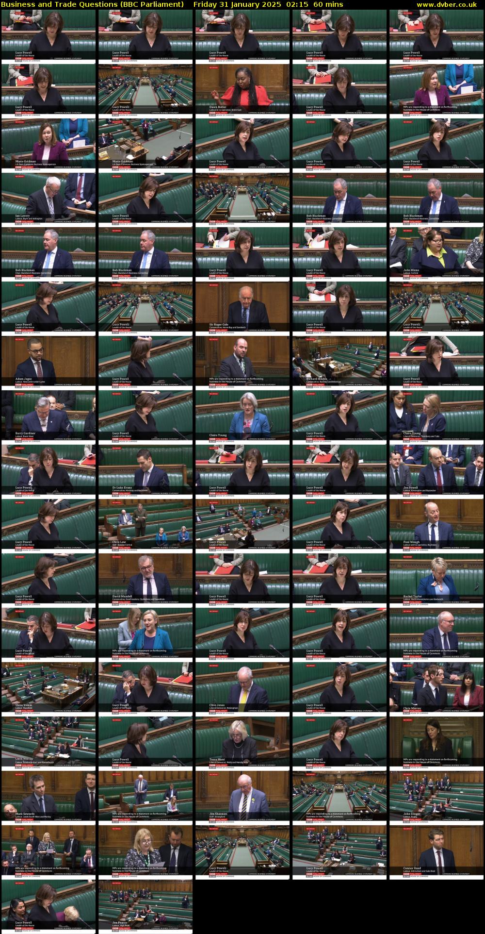 Business and Trade Questions (BBC Parliament) Friday 31 January 2025 02:15 - 03:15