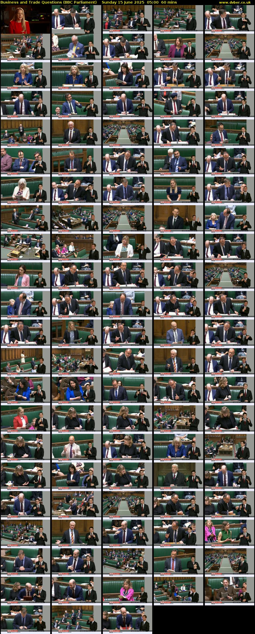 Business and Trade Questions (BBC Parliament) Sunday 15 June 2025 05:00 - 06:00