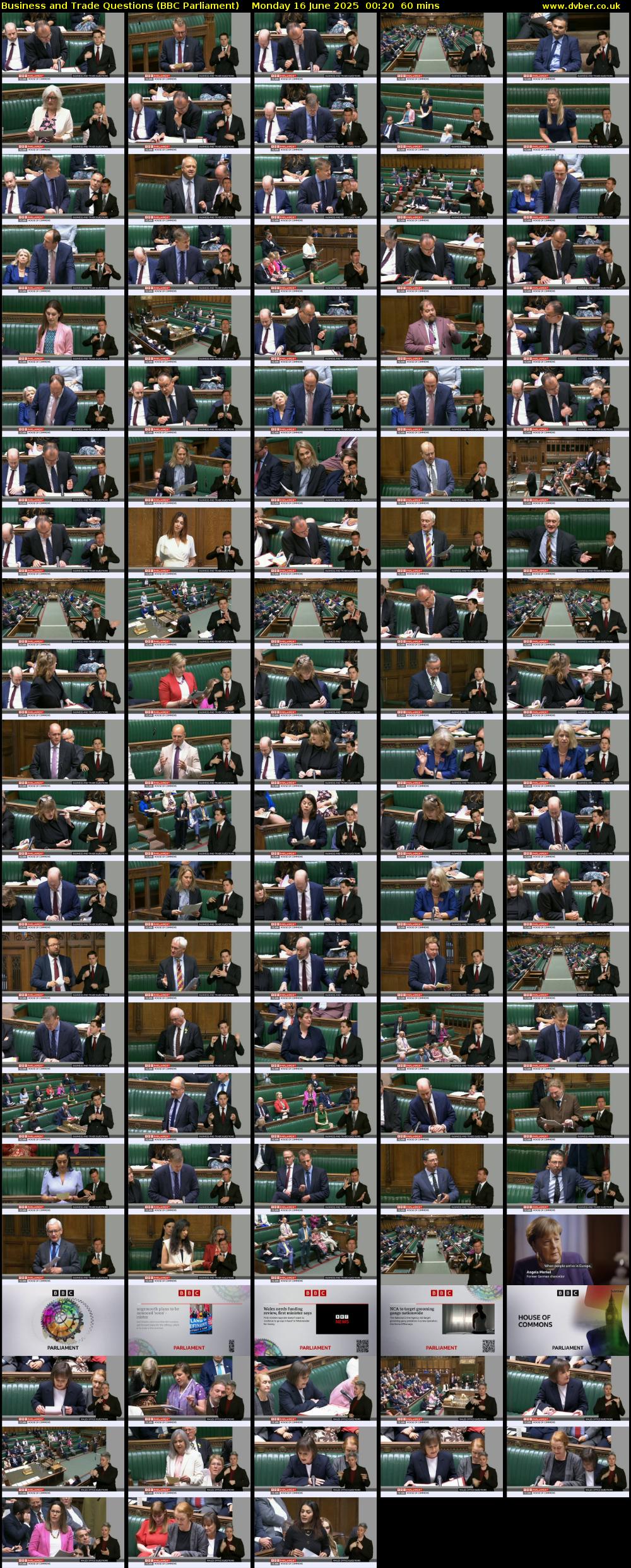 Business and Trade Questions (BBC Parliament) Monday 16 June 2025 00:20 - 01:20