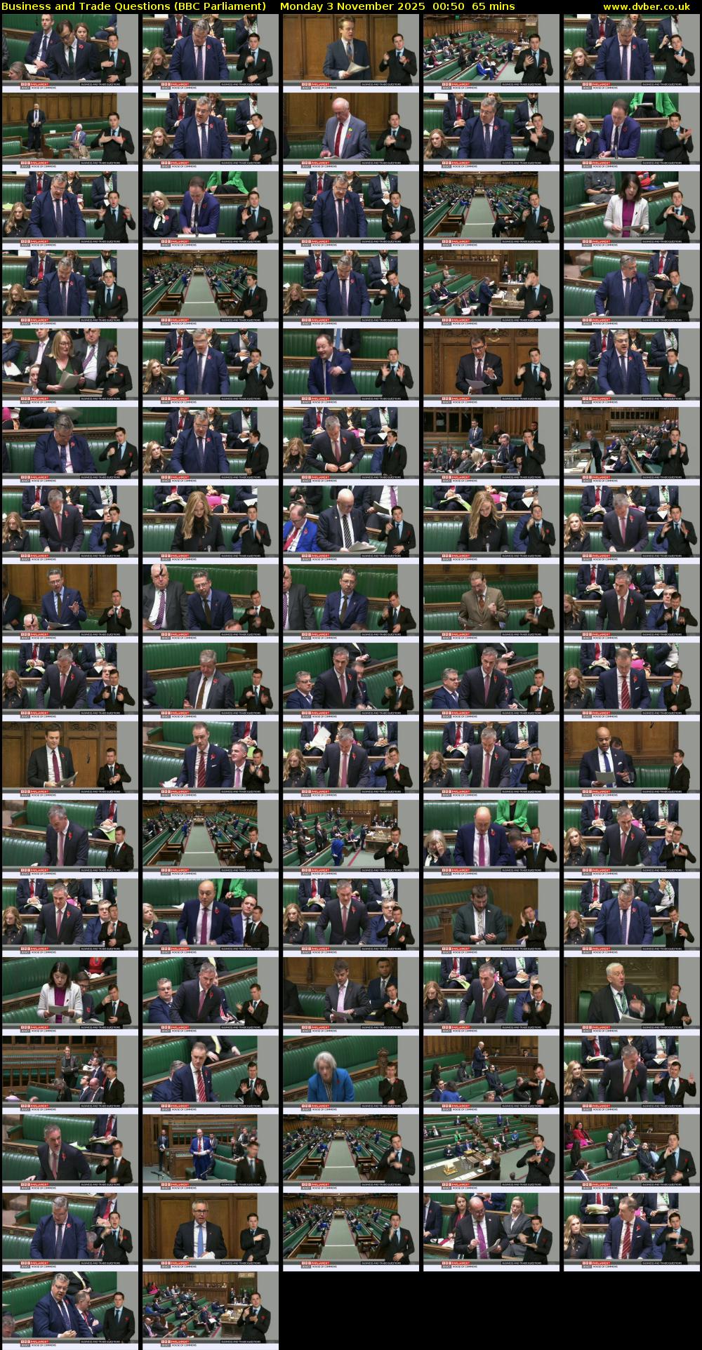 Business and Trade Questions (BBC Parliament) Monday 3 November 2025 00:50 - 01:55