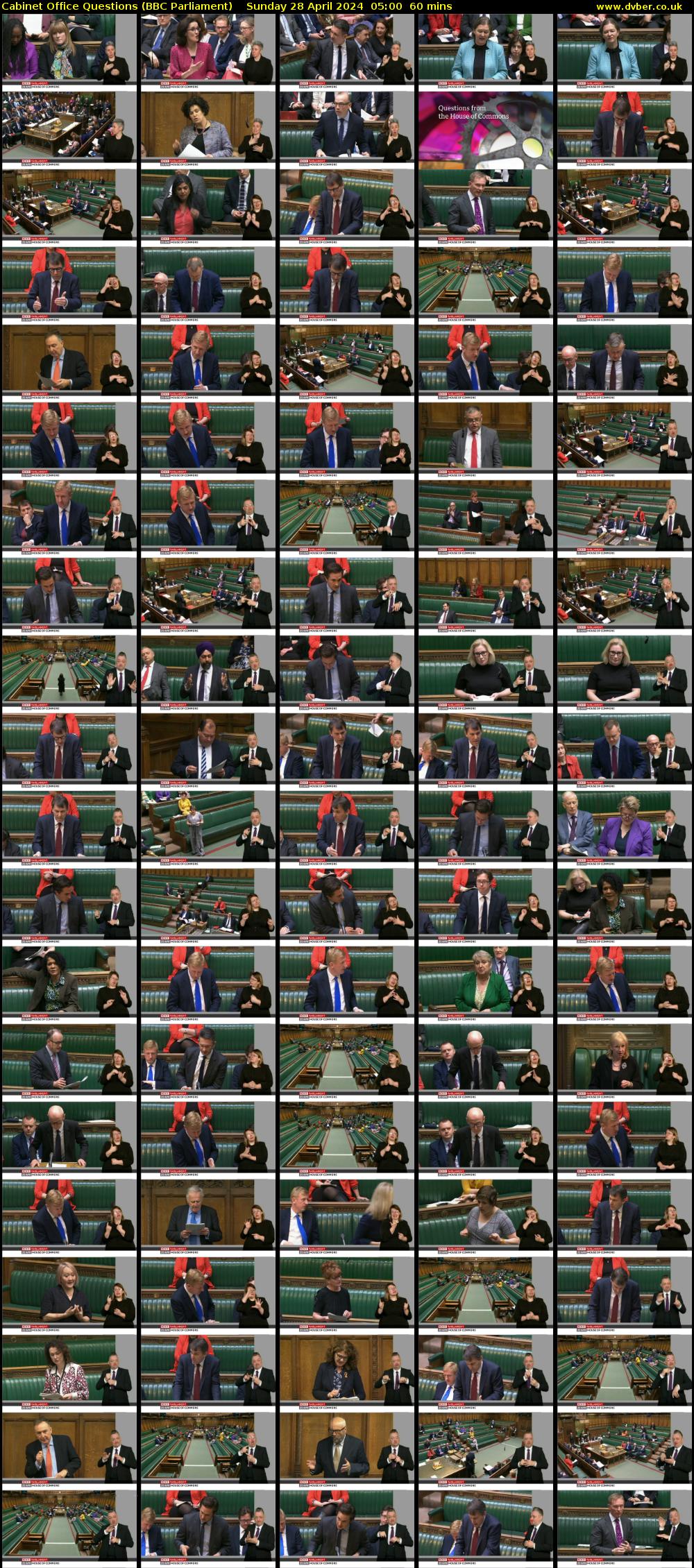 Cabinet Office Questions (BBC Parliament) Sunday 28 April 2024 05:00 - 06:00