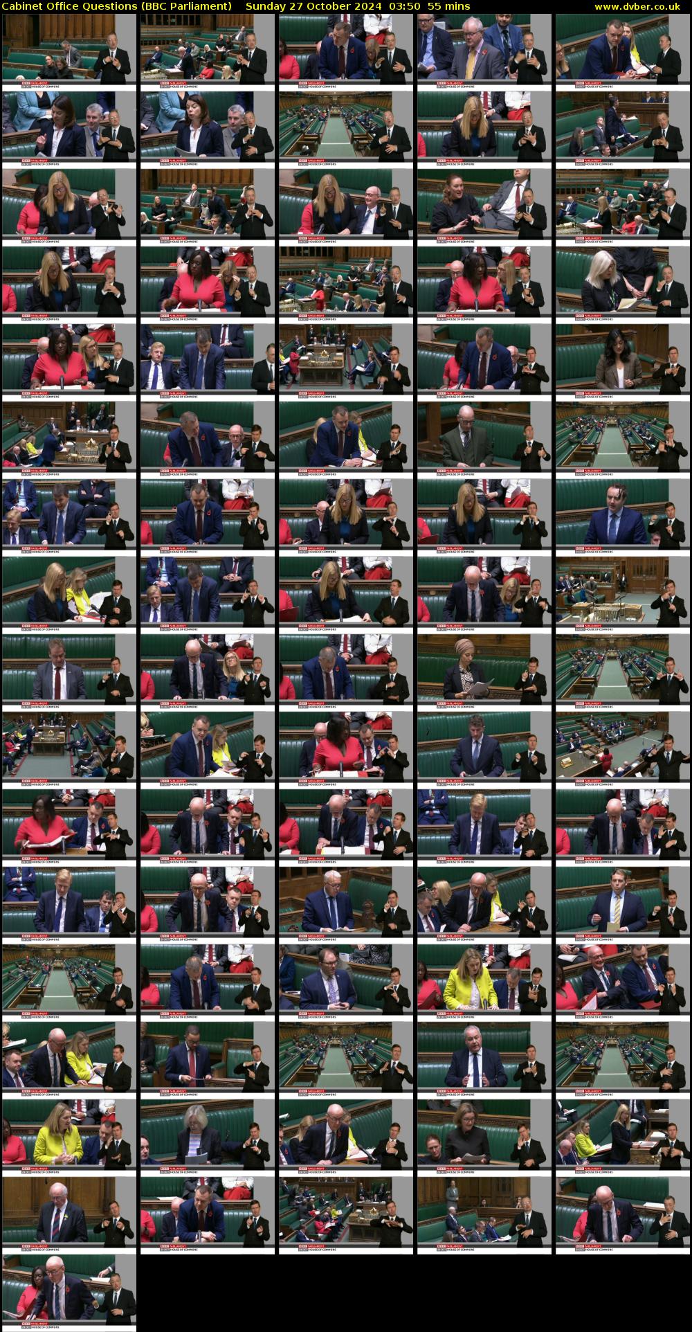 Cabinet Office Questions (BBC Parliament) Sunday 27 October 2024 03:50 - 04:45