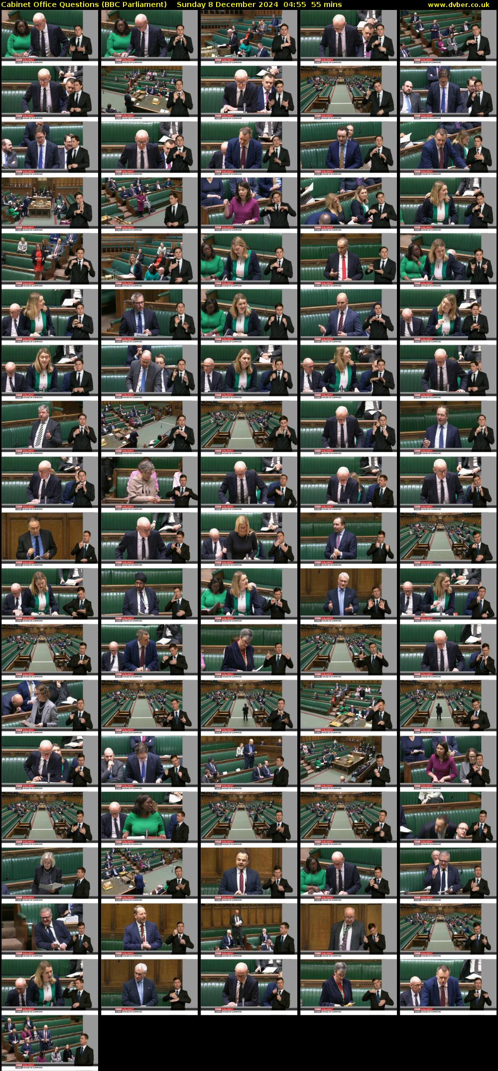 Cabinet Office Questions (BBC Parliament) Sunday 8 December 2024 04:55 - 05:50