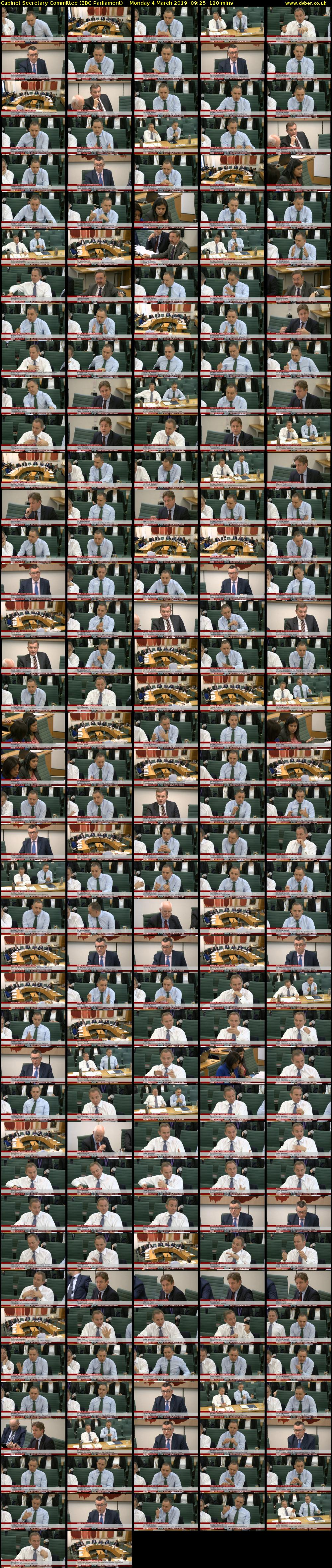 Cabinet Secretary Committee (BBC Parliament) Monday 4 March 2019 09:25 - 11:25