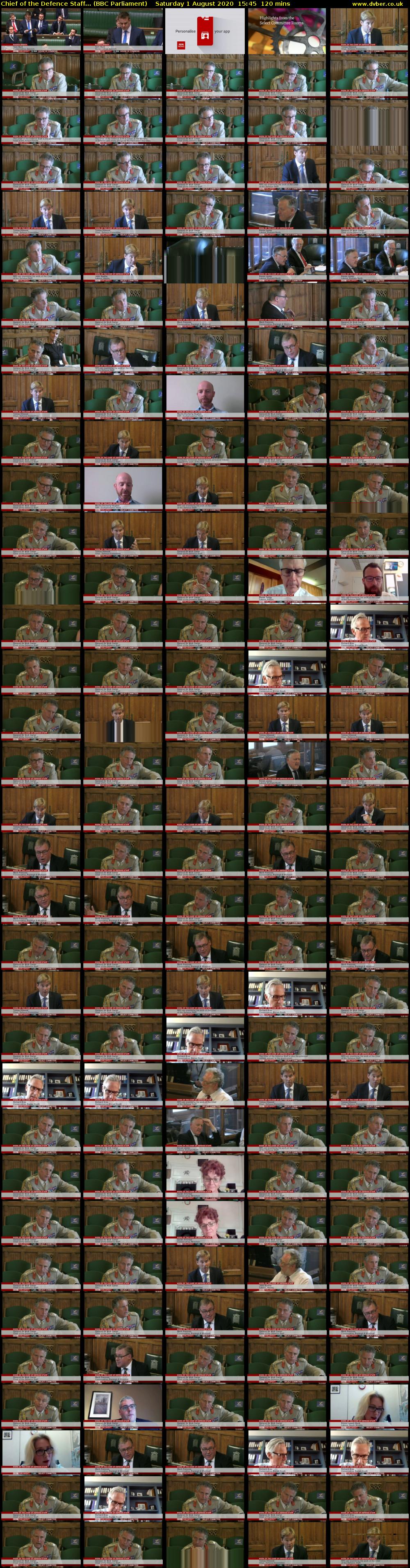 Chief of the Defence Staff... (BBC Parliament) Saturday 1 August 2020 15:45 - 17:45