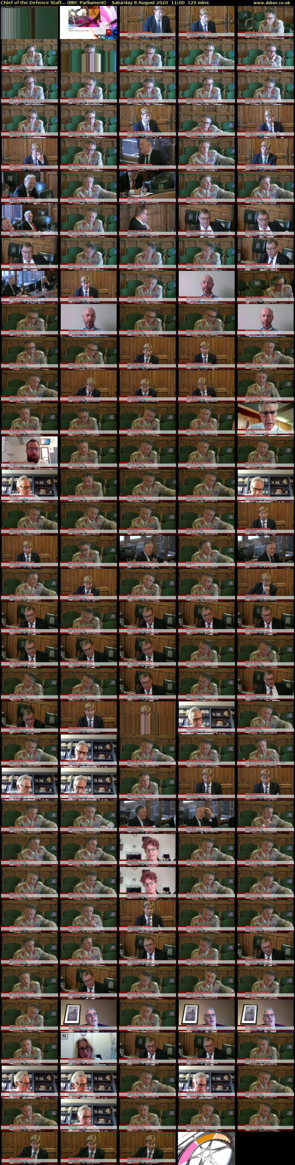 Chief of the Defence Staff... (BBC Parliament) Saturday 8 August 2020 11:00 - 13:00