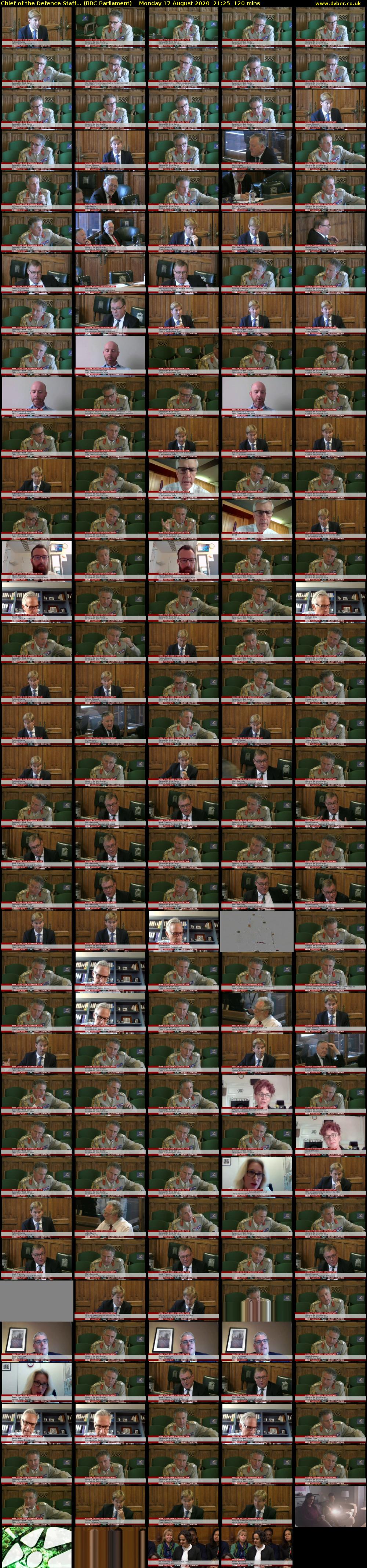 Chief of the Defence Staff... (BBC Parliament) Monday 17 August 2020 21:25 - 23:25