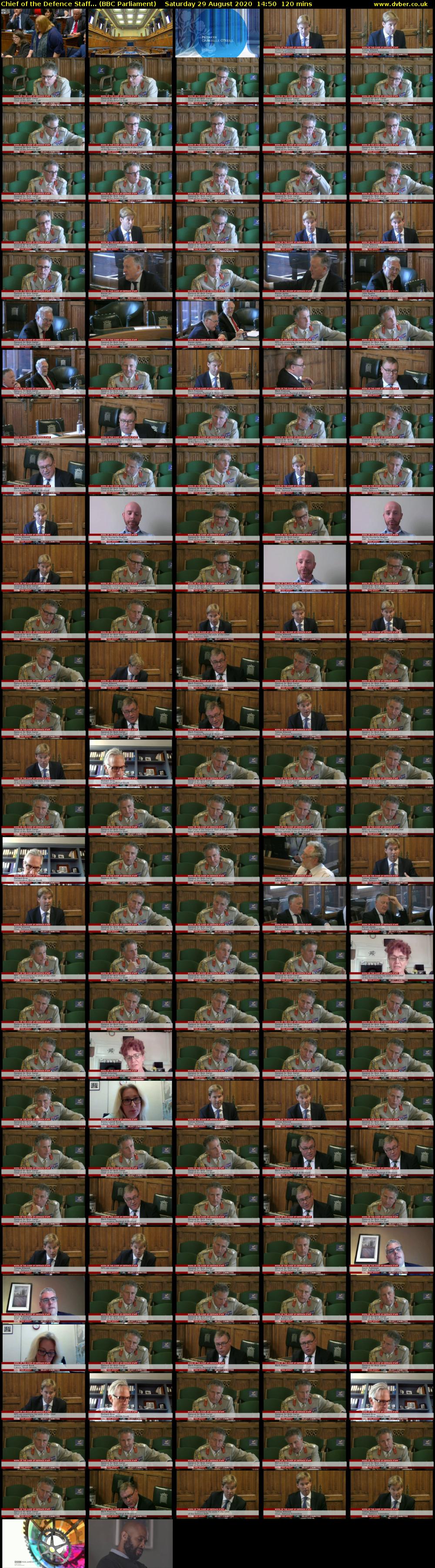 Chief of the Defence Staff... (BBC Parliament) Saturday 29 August 2020 14:50 - 16:50