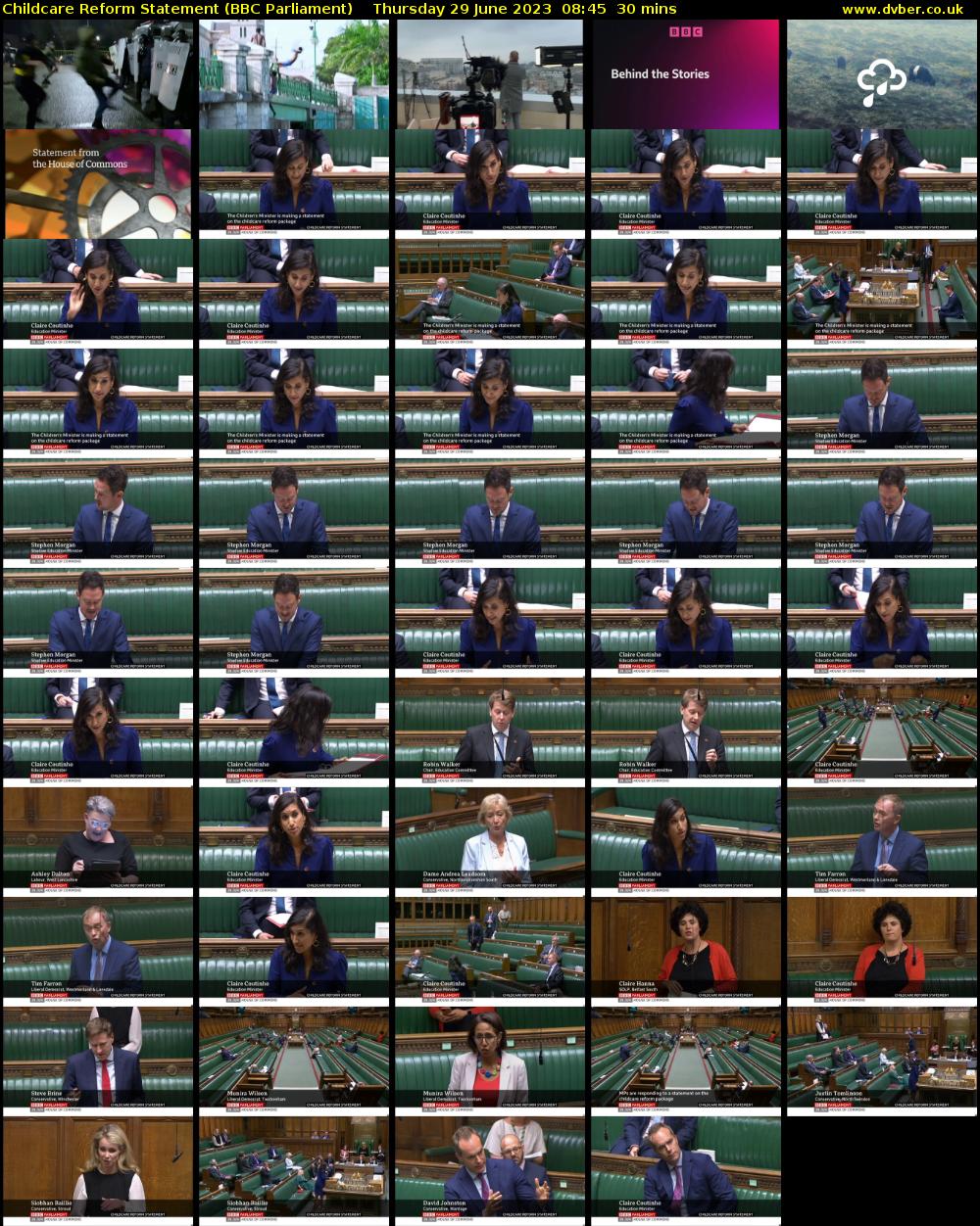 Childcare Reform Statement (BBC Parliament) Thursday 29 June 2023 08:45 - 09:15