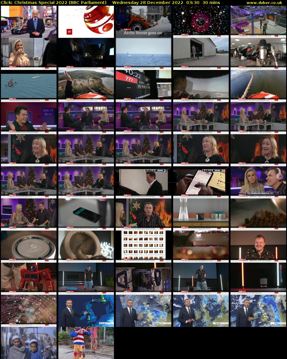 Click: Christmas Special 2022 (BBC Parliament) Wednesday 28 December 2022 03:30 - 04:00