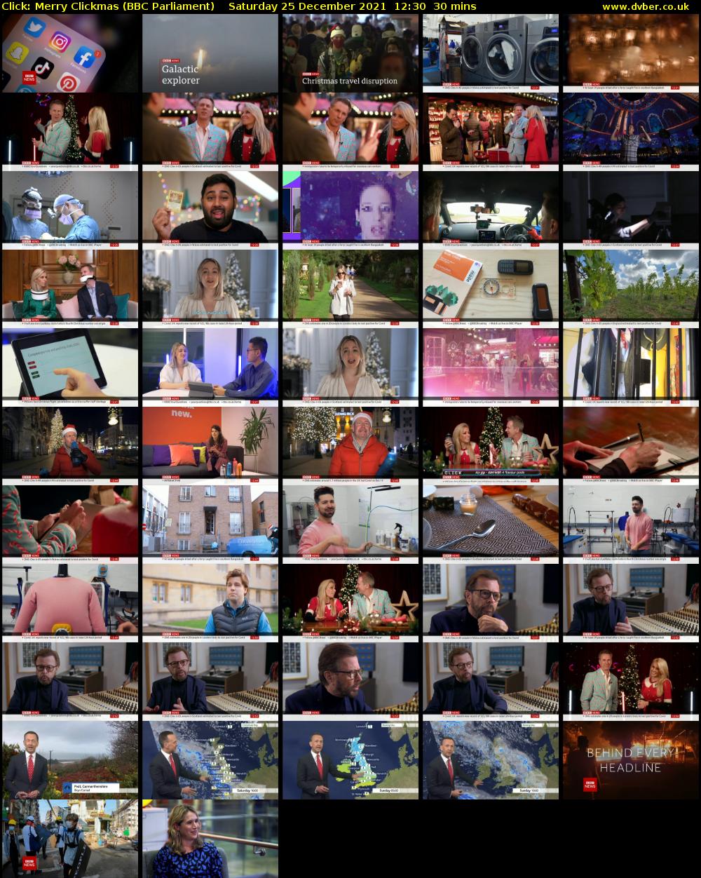 Click: Merry Clickmas (BBC Parliament) Saturday 25 December 2021 12:30 - 13:00