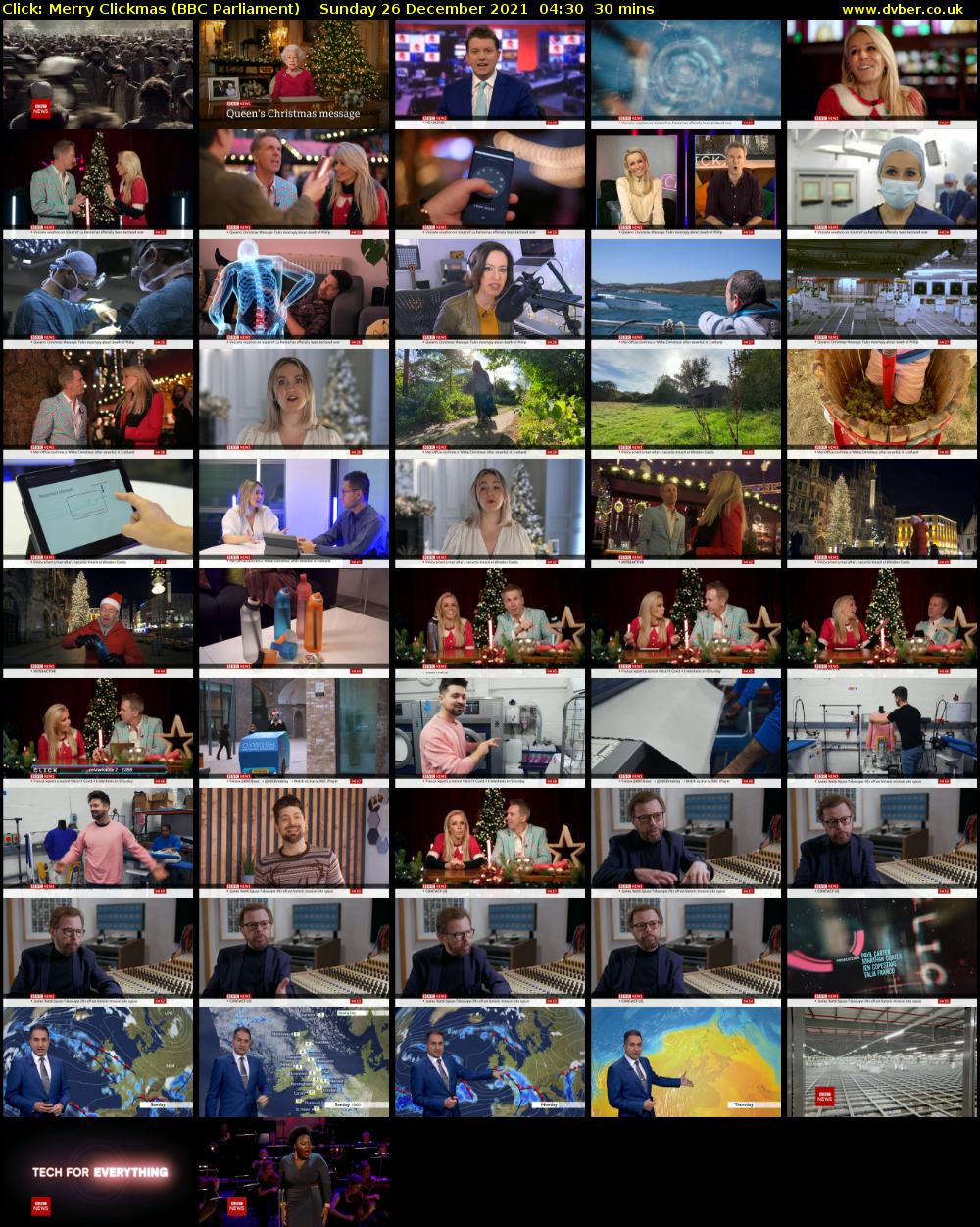 Click: Merry Clickmas (BBC Parliament) Sunday 26 December 2021 04:30 - 05:00