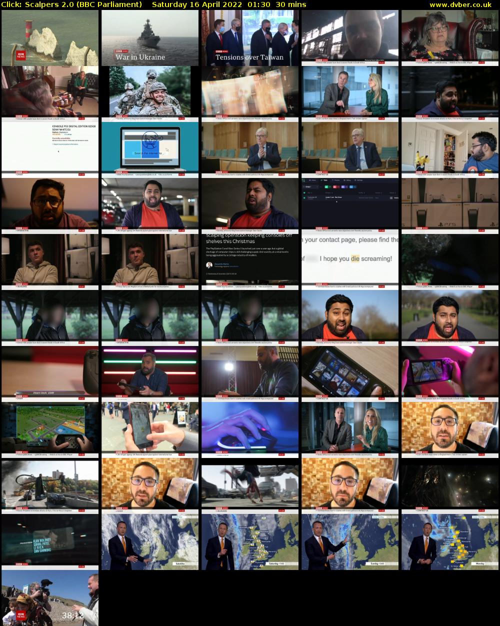 Click: Scalpers 2.0 (BBC Parliament) Saturday 16 April 2022 01:30 - 02:00