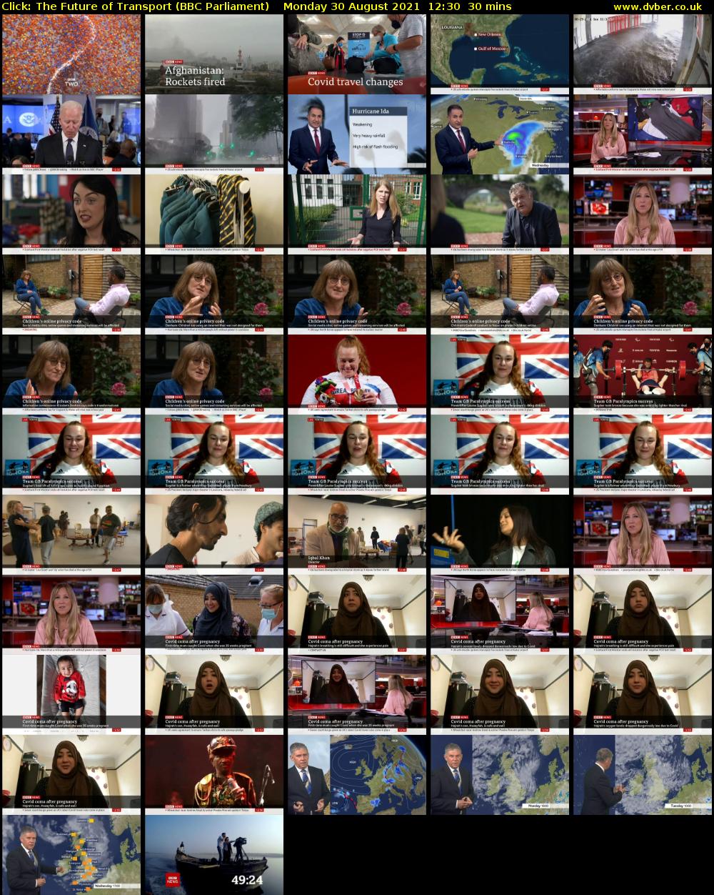 Click: The Future of Transport (BBC Parliament) Monday 30 August 2021 12:30 - 13:00