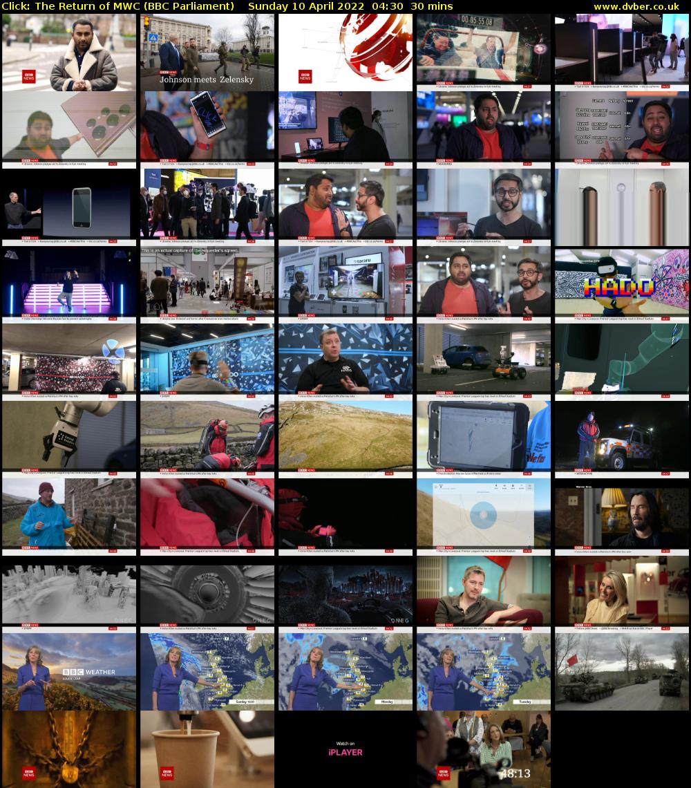 Click: The Return of MWC (BBC Parliament) Sunday 10 April 2022 04:30 - 05:00