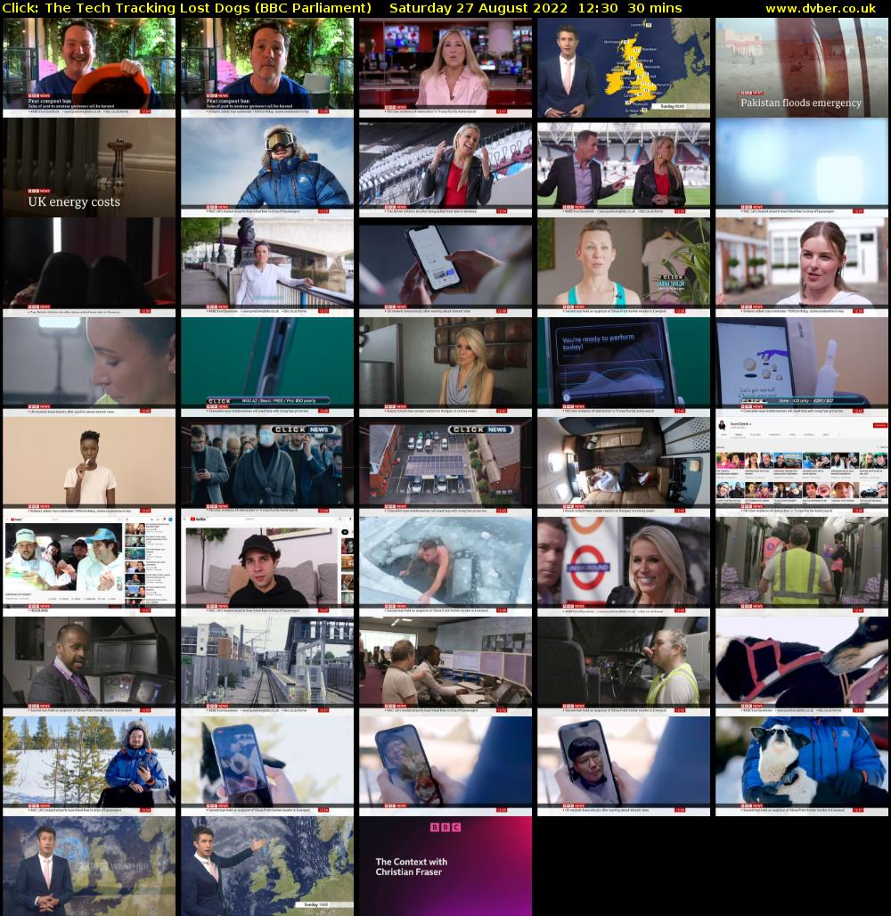 Click: The Tech Tracking Lost Dogs (BBC Parliament) Saturday 27 August 2022 12:30 - 13:00