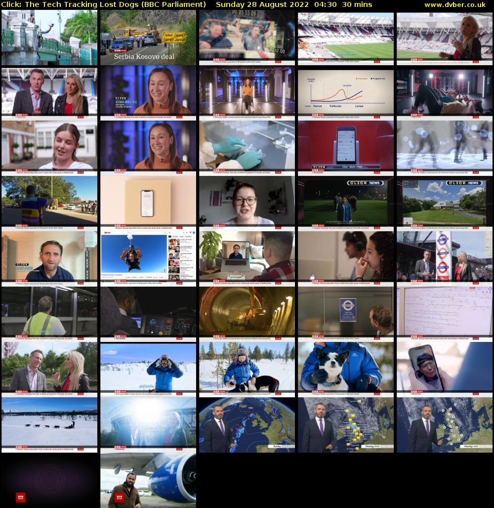 Click: The Tech Tracking Lost Dogs (BBC Parliament) Sunday 28 August 2022 04:30 - 05:00