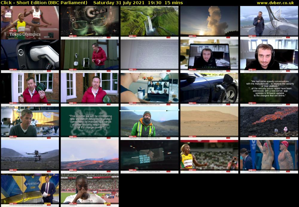 Click - Short Edition (BBC Parliament) Saturday 31 July 2021 19:30 - 19:45