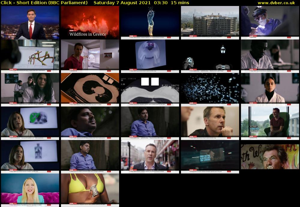 Click - Short Edition (BBC Parliament) Saturday 7 August 2021 03:30 - 03:45