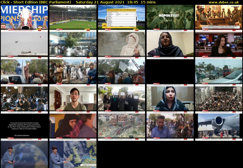Click - Short Edition (BBC Parliament) Saturday 21 August 2021 18:45 - 19:00