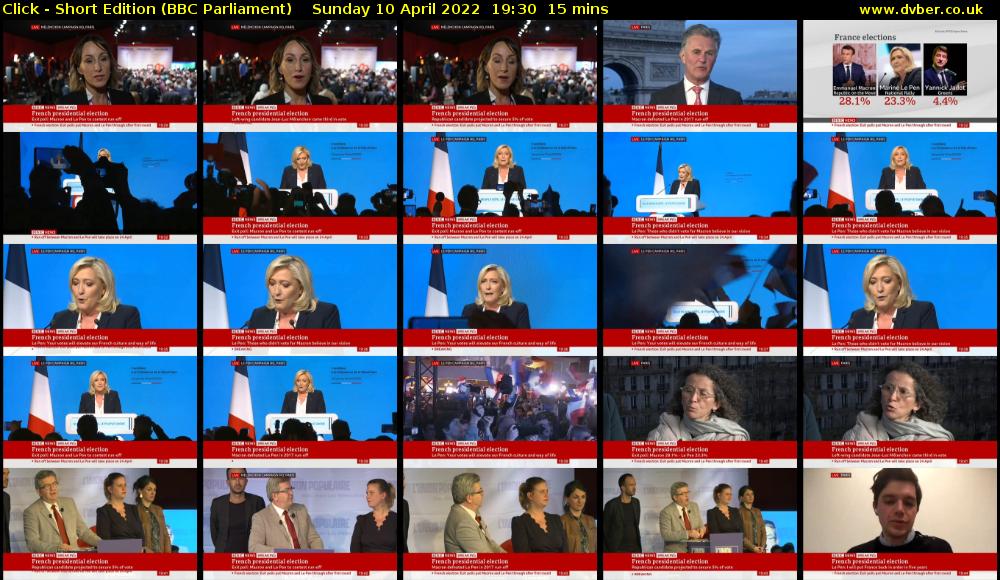 Click - Short Edition (BBC Parliament) Sunday 10 April 2022 19:30 - 19:45