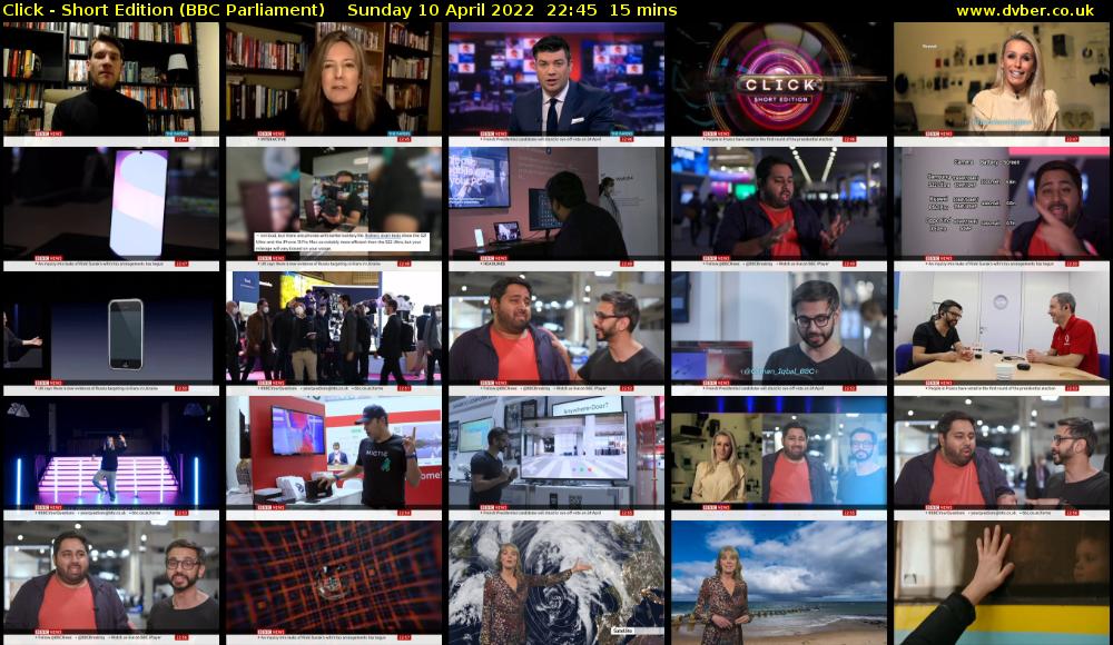 Click - Short Edition (BBC Parliament) Sunday 10 April 2022 22:45 - 23:00