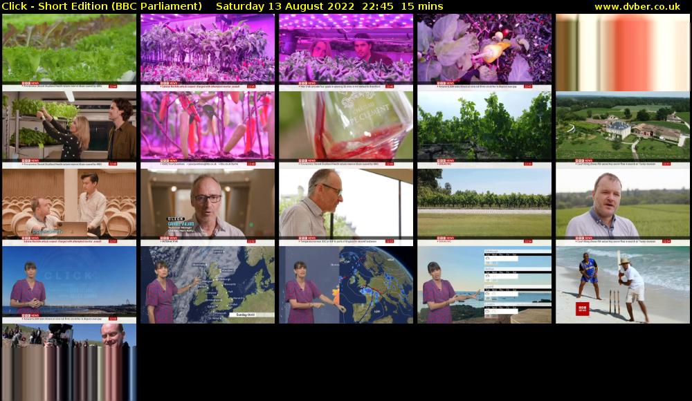 Click - Short Edition (BBC Parliament) Saturday 13 August 2022 22:45 - 23:00