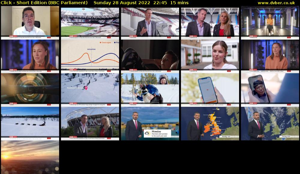 Click - Short Edition (BBC Parliament) Sunday 28 August 2022 22:45 - 23:00