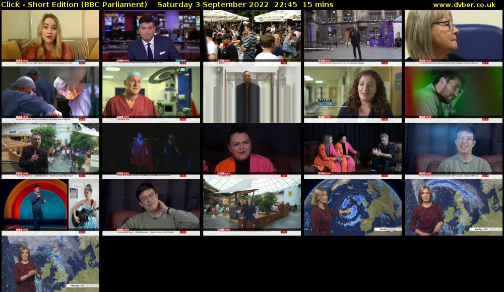 Click - Short Edition (BBC Parliament) Saturday 3 September 2022 22:45 - 23:00