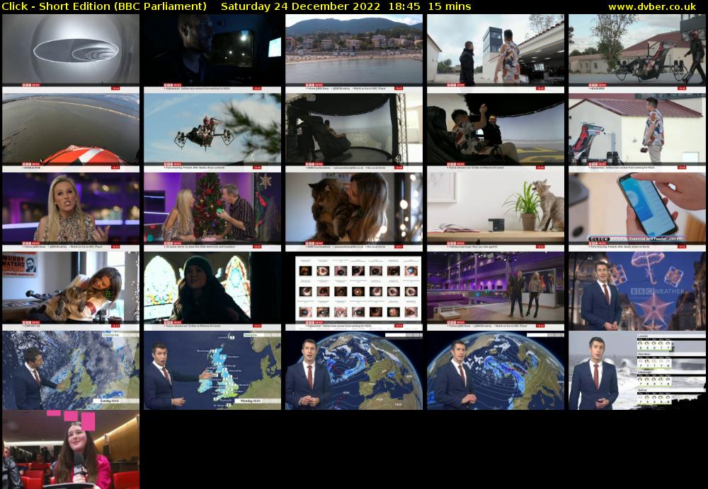 Click - Short Edition (BBC Parliament) Saturday 24 December 2022 18:45 - 19:00