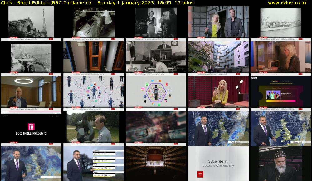 Click - Short Edition (BBC Parliament) Sunday 1 January 2023 18:45 - 19:00