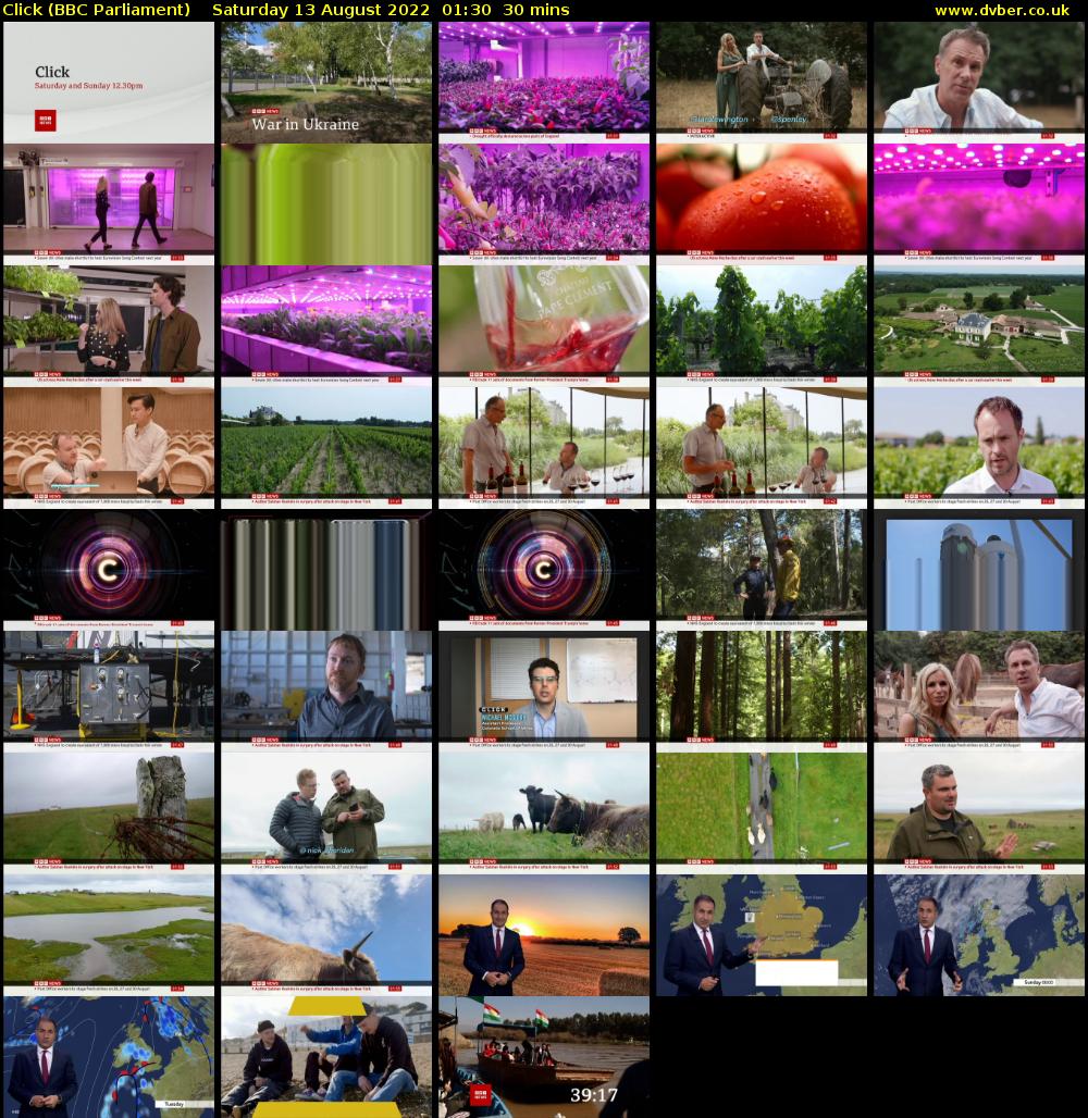 Click (BBC Parliament) Saturday 13 August 2022 01:30 - 02:00