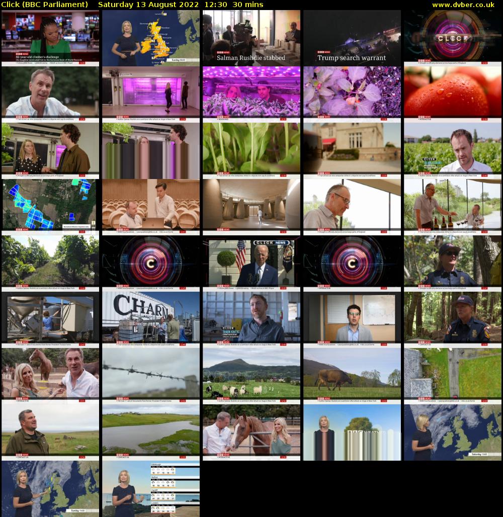 Click (BBC Parliament) Saturday 13 August 2022 12:30 - 13:00