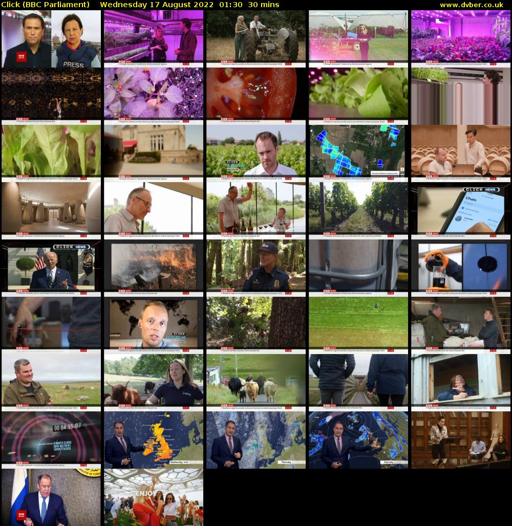 Click (BBC Parliament) Wednesday 17 August 2022 01:30 - 02:00