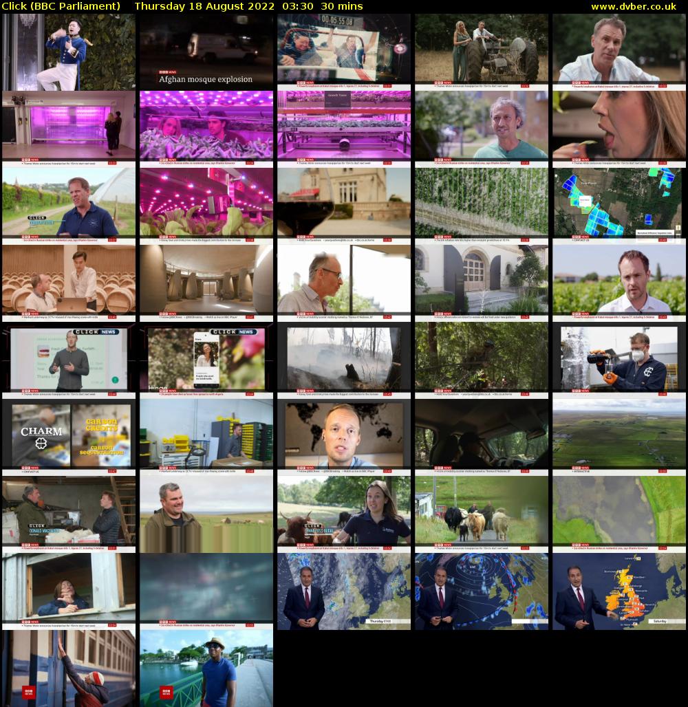 Click (BBC Parliament) Thursday 18 August 2022 03:30 - 04:00