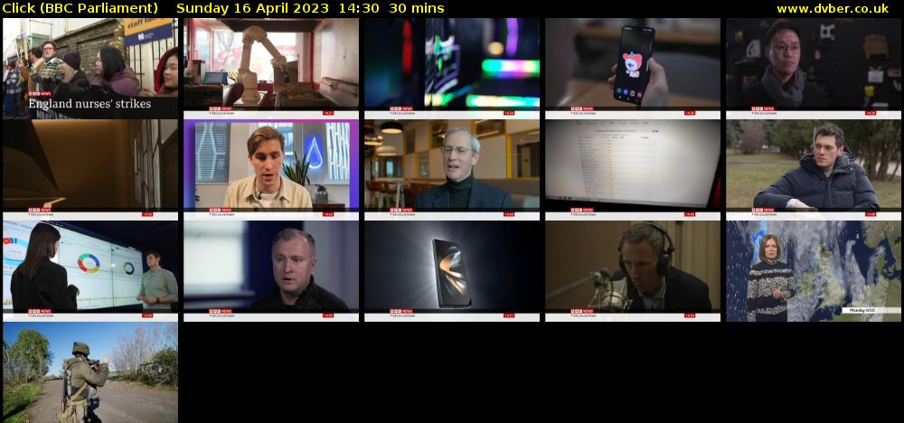 Click (BBC Parliament) Sunday 16 April 2023 14:30 - 15:00