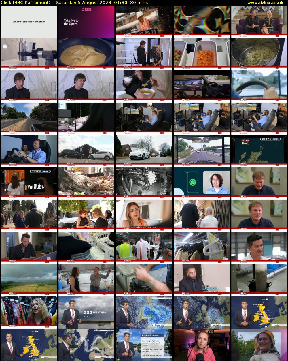 Click (BBC Parliament) Saturday 5 August 2023 01:30 - 02:00