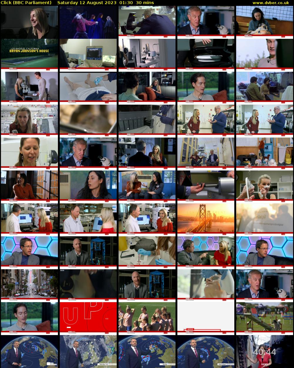 Click (BBC Parliament) Saturday 12 August 2023 01:30 - 02:00