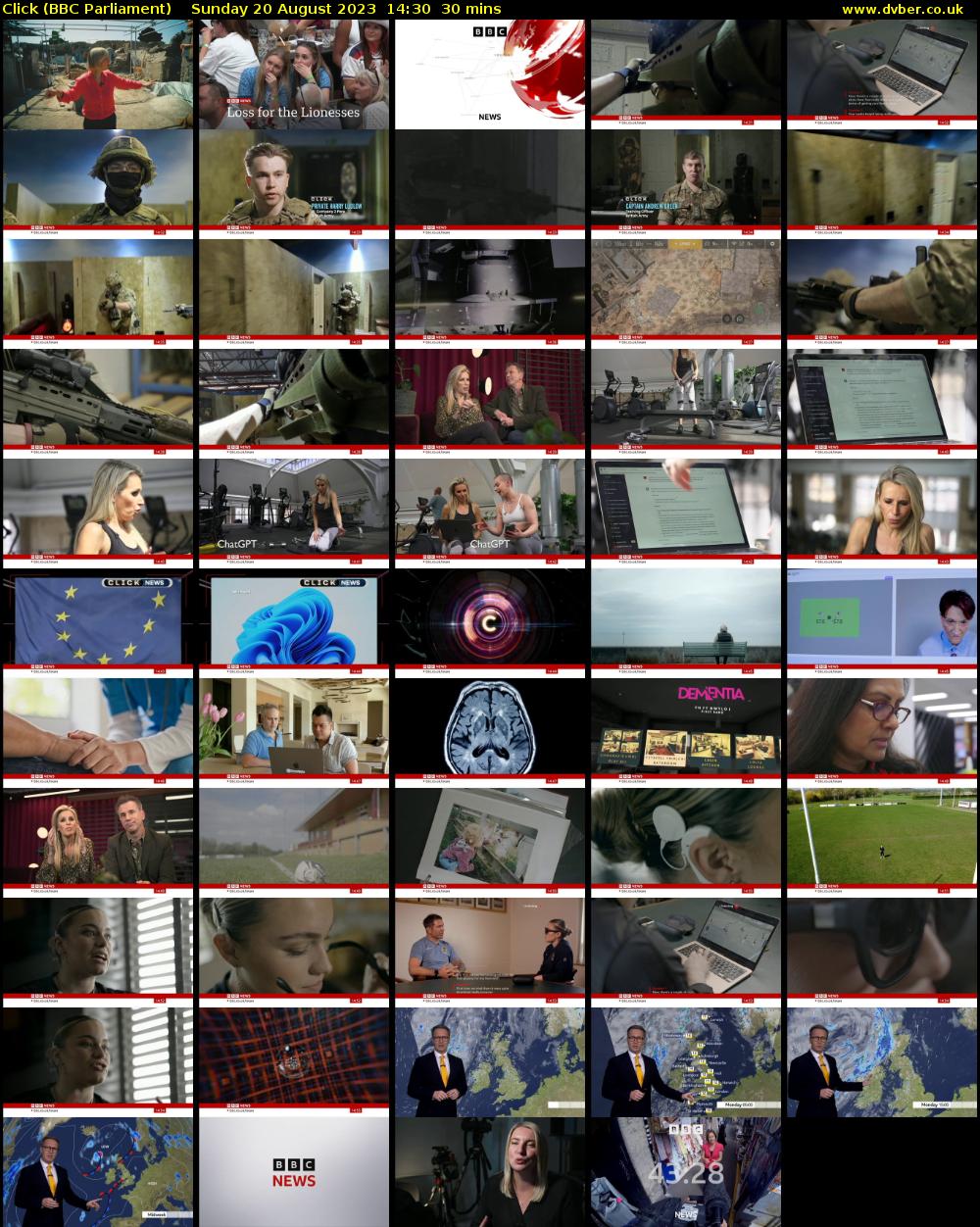 Click (BBC Parliament) Sunday 20 August 2023 14:30 - 15:00